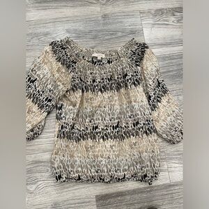Loft animal print (in neutral colors) loose blouse